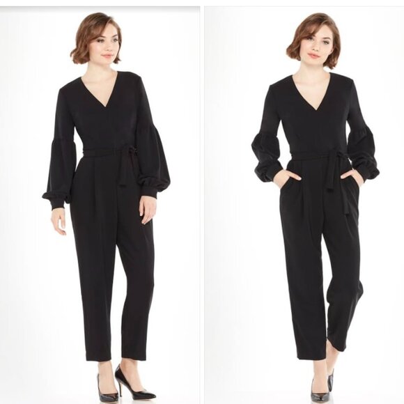 Maggy London Pants - Maggy London Women's Size 6 Dylan Jumpsuit V-Neck Black